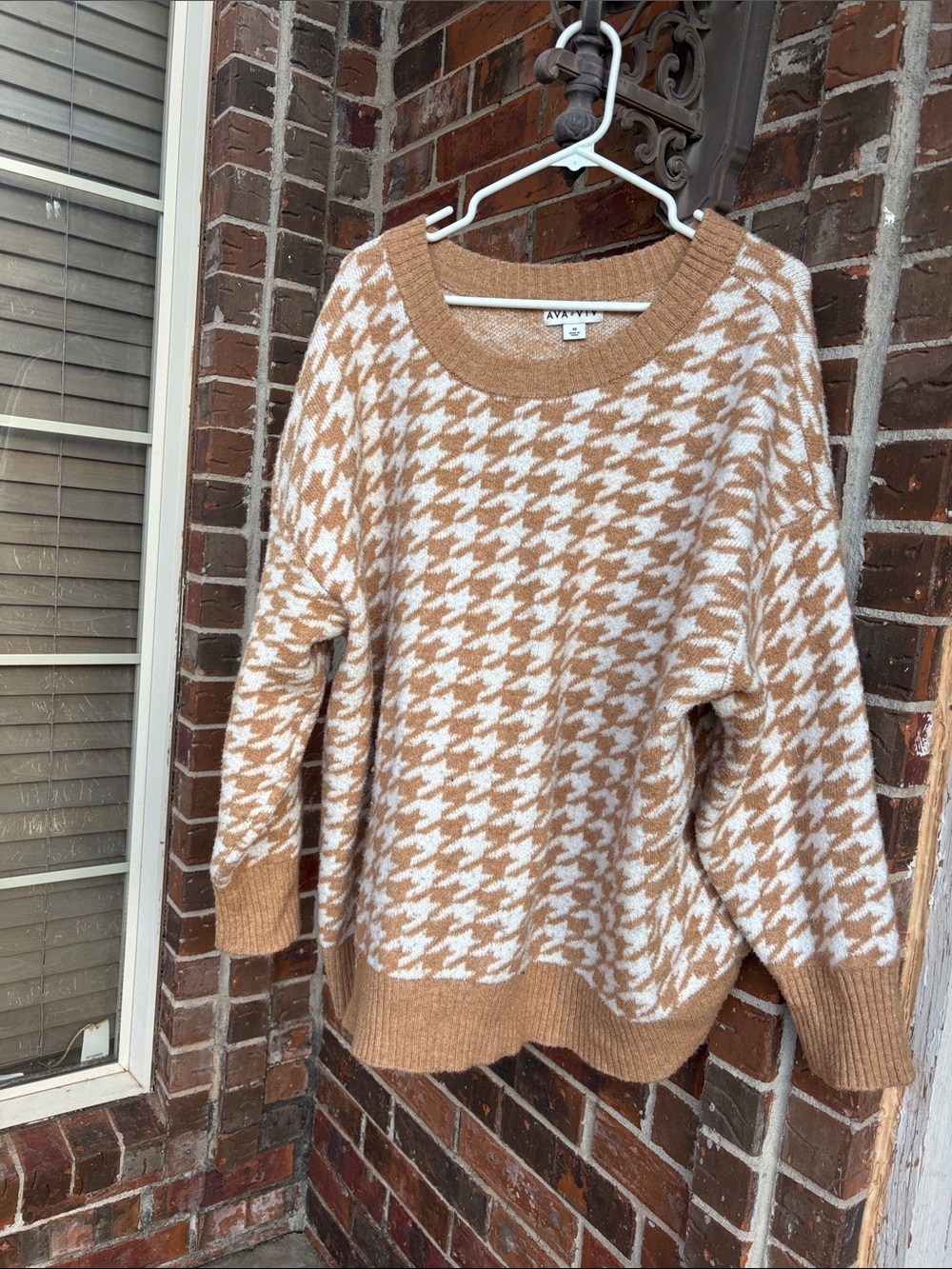 Ava & VIV houndstooth sweater! 4X